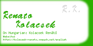renato kolacsek business card